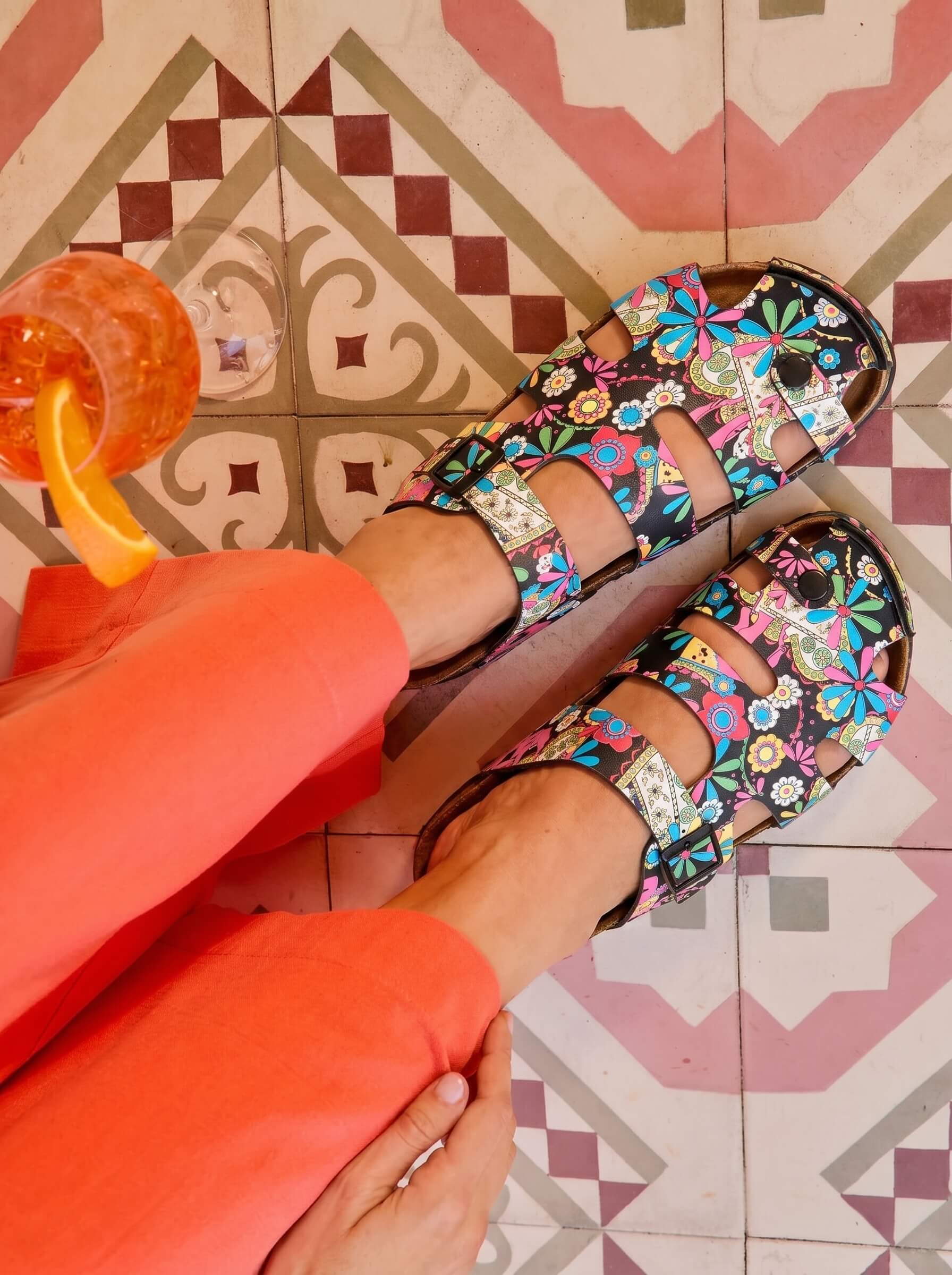 Boho Bloemenprint Slippers Dames | Comfortabele Zomerschoenen | Casual Sandalen
