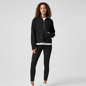 Sportieve Dames Sweater met Hoge Kraag