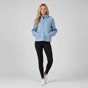 Sportieve Dames Sweater met Hoge Kraag