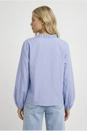 Elegante Blouse met Ruches en Pofmouwen