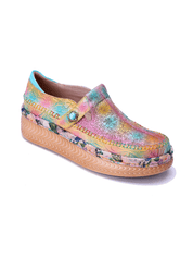 Soffia | Eiland Bloemenprint Leren Loafer