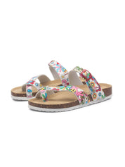 Maibulun | Criss Cross Thong Toe Footbed Sandal - floral