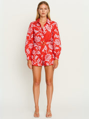 Florentine | Bloemenprint Romper met Riem