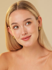 Squirrel Gold Plated Stud Earrings