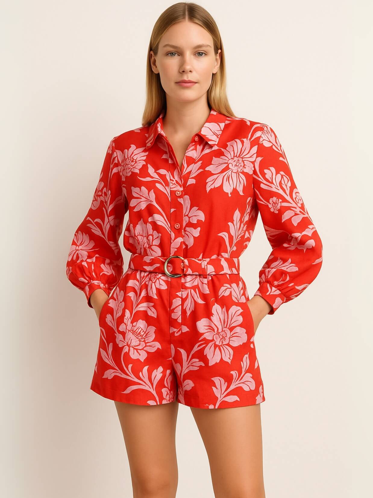 Florentine | Bloemenprint Romper met Riem