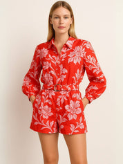 Florentine | Bloemenprint Romper met Riem