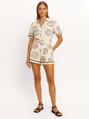 hell Ciao | Shirt Romper met Knopen