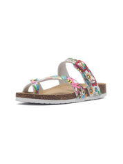Maibulun | Criss Cross Thong Toe Footbed Sandal - floral