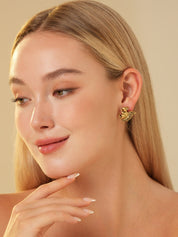 Squirrel Gold Plated Stud Earrings
