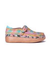 Soffia | Eiland Bloemenprint Leren Loafer
