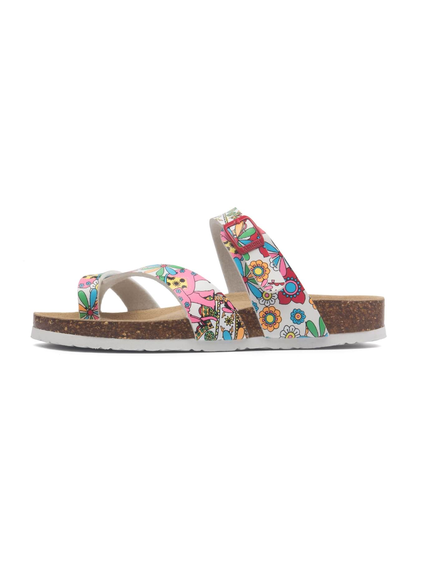 Maibulun | Criss Cross Thong Toe Footbed Sandal - floral