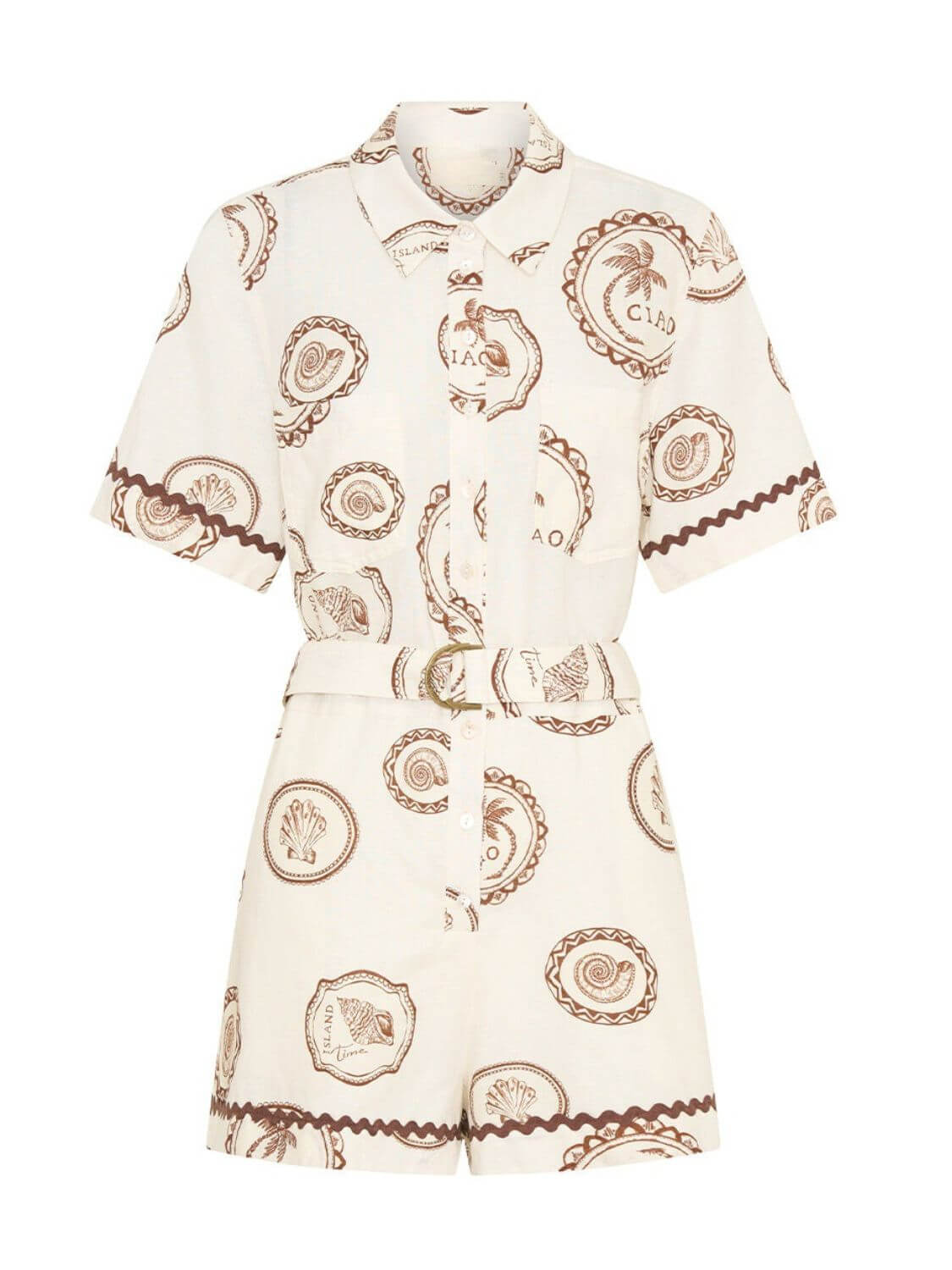 hell Ciao | Shirt Romper met Knopen