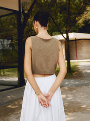 Cotton Blends Crop Tank Top