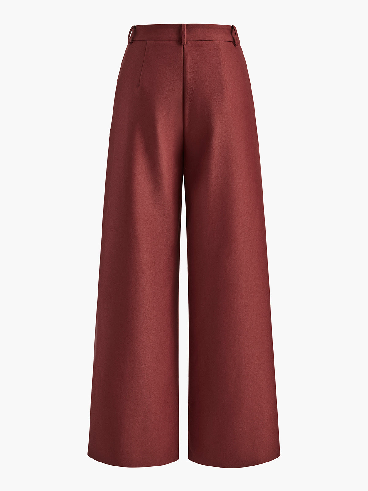 Wijde Pijpen Broek Dames - Solid Wide Leg Broek Zonder Riem Polyester