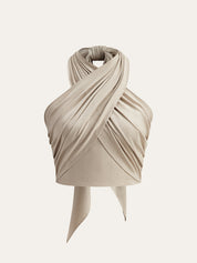 Cotton & Line Crisscross Halter Fitted Tank Top