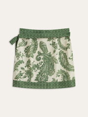 Paisley Print Wrap Skirt