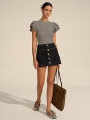Striped Ribbed Top