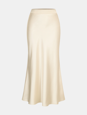 Satin Cowl Neck Top and Skirt Set