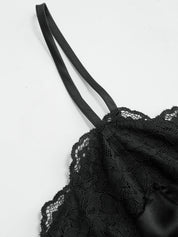 Lace-Trim Satin Cami Top