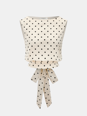 Polka Dot Sleeveless Top & Maxi Skirt Set