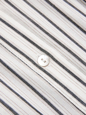 Striped Collared Sleeveless Tie Waist Midi Dress