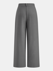 Wrap Front Fitted Top & Pleated Pants Set