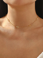 Pearl Station Lariat Backdrop Necklace