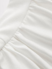 Asymmetric Neckline Ruched Blouse