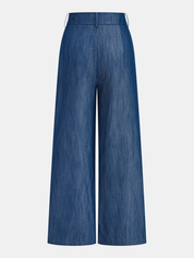 Cross-Tie Crop Top & Wide-Leg Pants Set