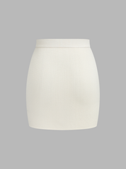 Asymmetric Knit Cape Top & Mini Skirt Set