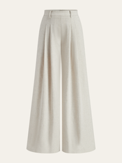 Cotton Linen Wrap Top & Pleated Pants Set