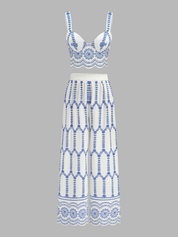Printed Cami Top & Wide Leg Pants Set