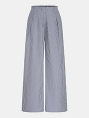 Striped Long Cami Top and Wide-Leg Pants Set