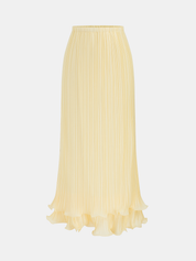 Pleated Layered Ruffle Skirt Set