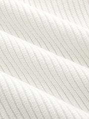 Polo Collar Contrast Trim Ribbed Knit Mini Dress