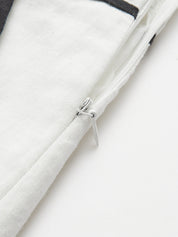 Cotton Linen Contrast Trim Top & Shorts Set