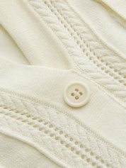 Ruffled Button-Down Knit Top