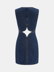 Cutout Sleeveless Denim Mini Dress