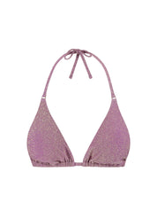 Mauve Glitter triangel bikinitop