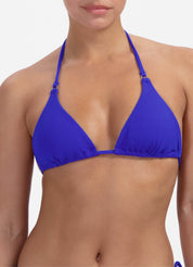 Blue triangel bikinitop