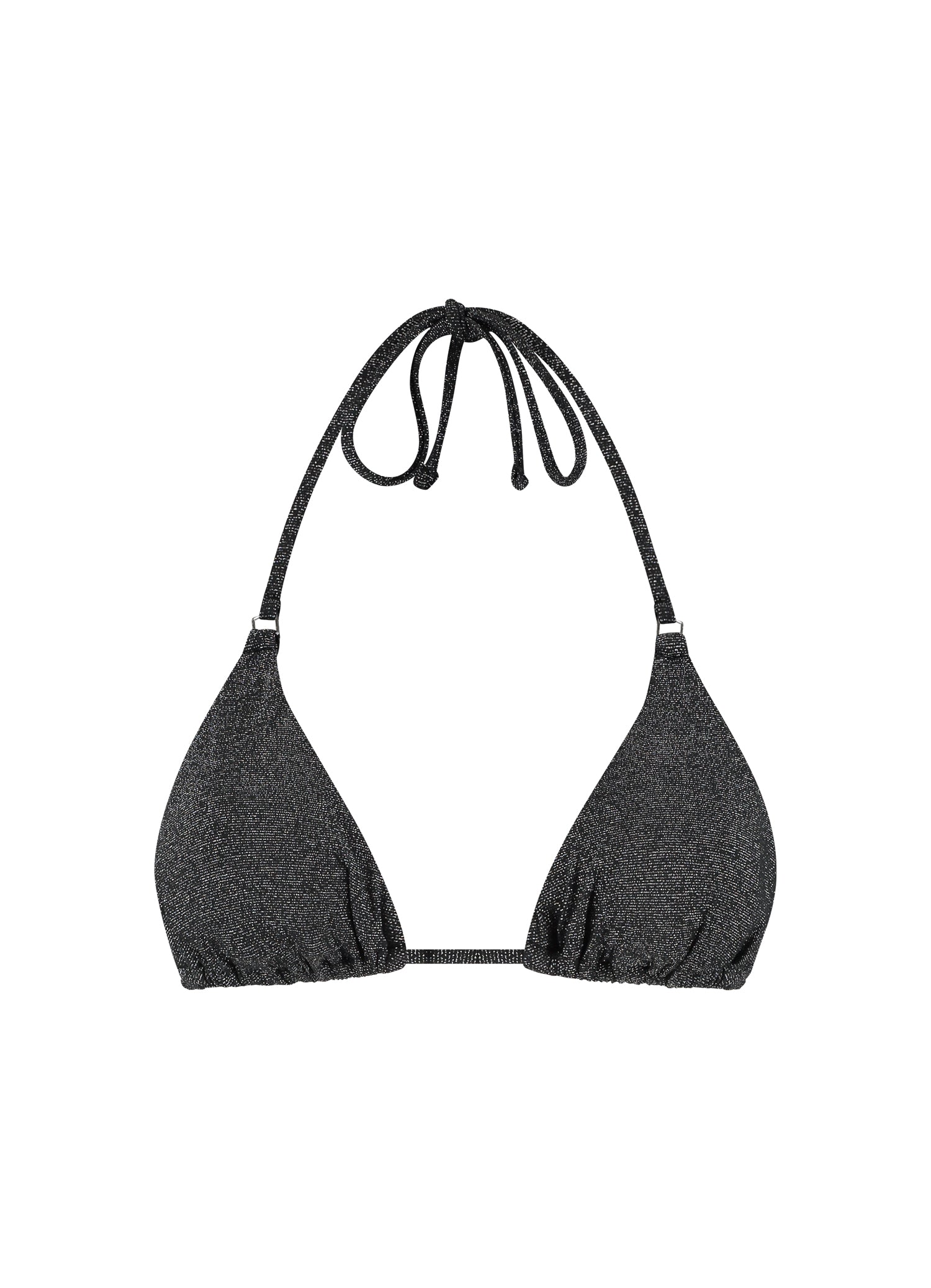 Black Glitter triangel bikinitop