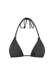 Black Glitter triangel bikinitop