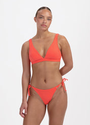 Coral V-shape bikinitop