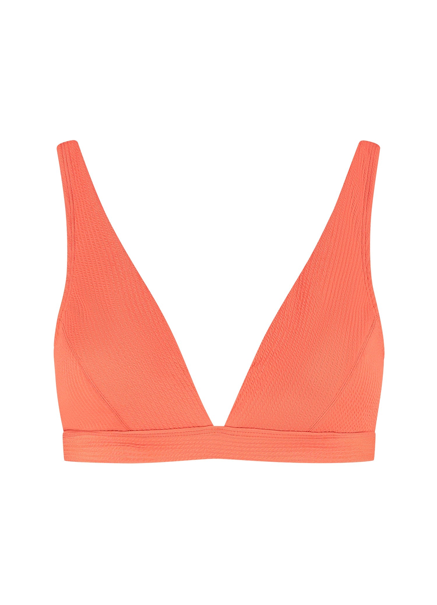 Coral V-shape bikinitop