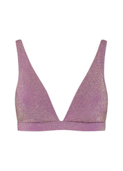 Mauve Glitter V-shape bikinitop