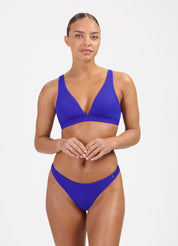 Blue V-shape bikinitop