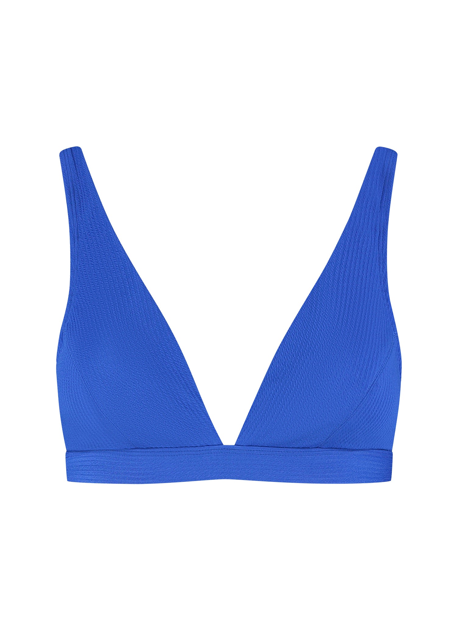Blue V-shape bikinitop