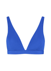 Blue V-shape bikinitop