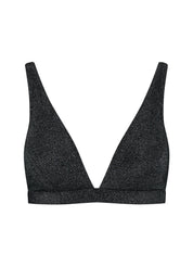 Black Glitter V-shape bikinitop