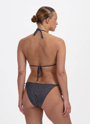 Black Glitter strik bikinibroekje